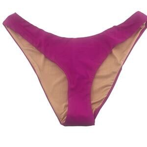 J Crew Curved Waist Bikini Bottom Fuchsia Cheeky Size Medium BC125 New
